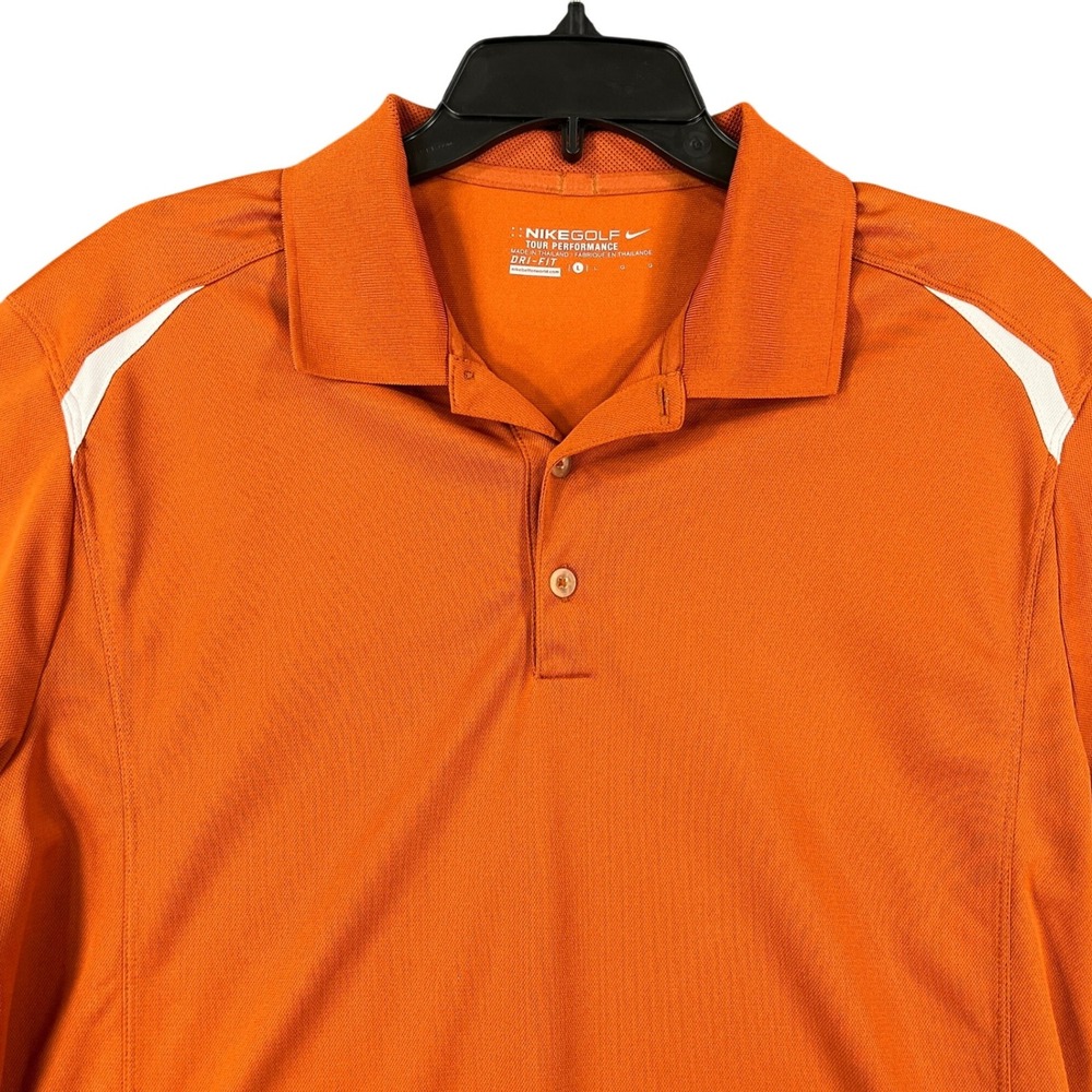 University of Texas Nike Golf Performance Dri-FIT Polo Mens L Longhorns Sport